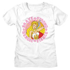 Masters of the Universe Motu She Ra Brave and Strong White Women's T-Shirt