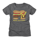 MTV Mtv Burger Heather Gray Women's T-Shirt