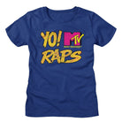 MTV Mtv Yo Raps Texture Royal Blue Women's T-Shirt