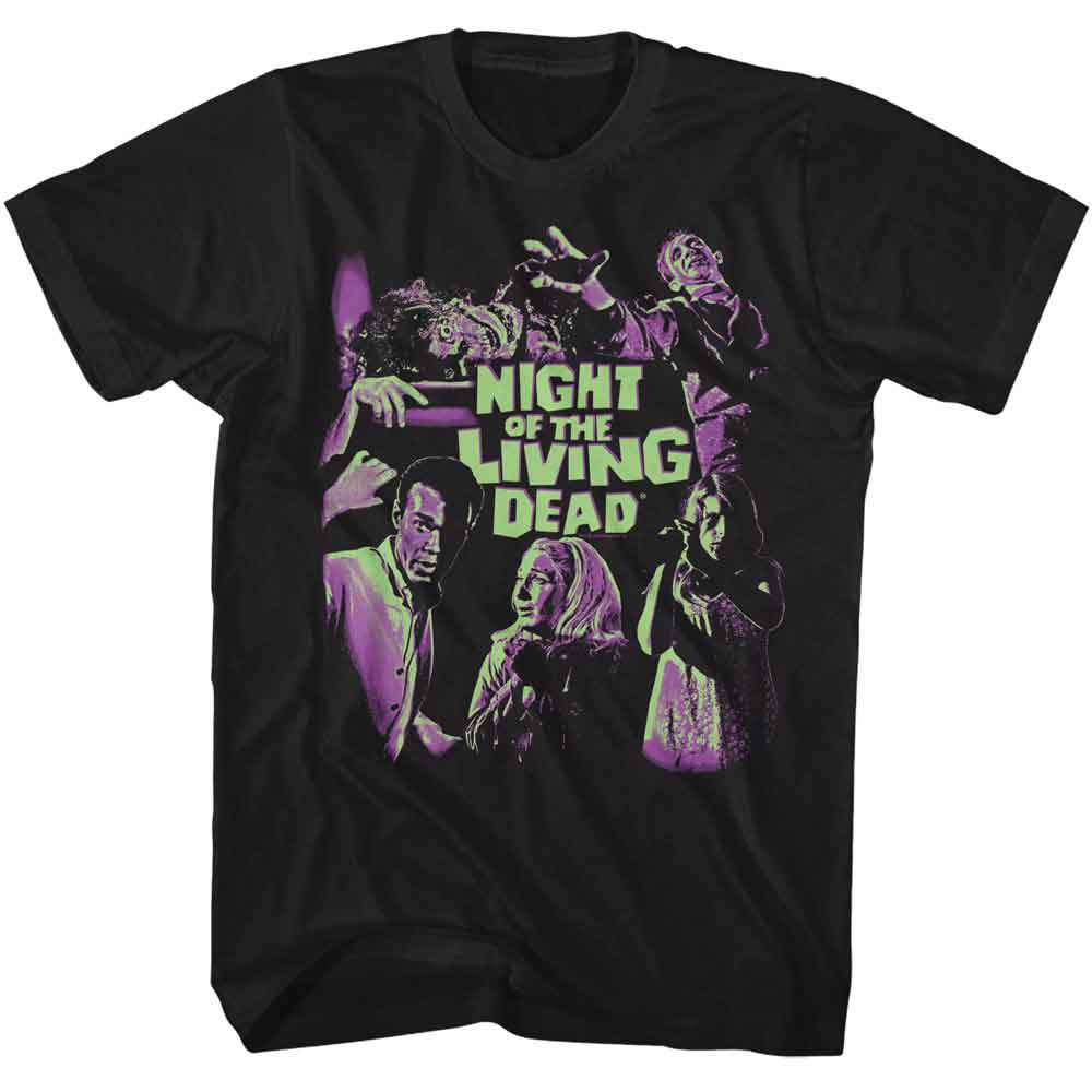 Night of the Living Dead NOTLD Bright Two Tone Black T-Shirt