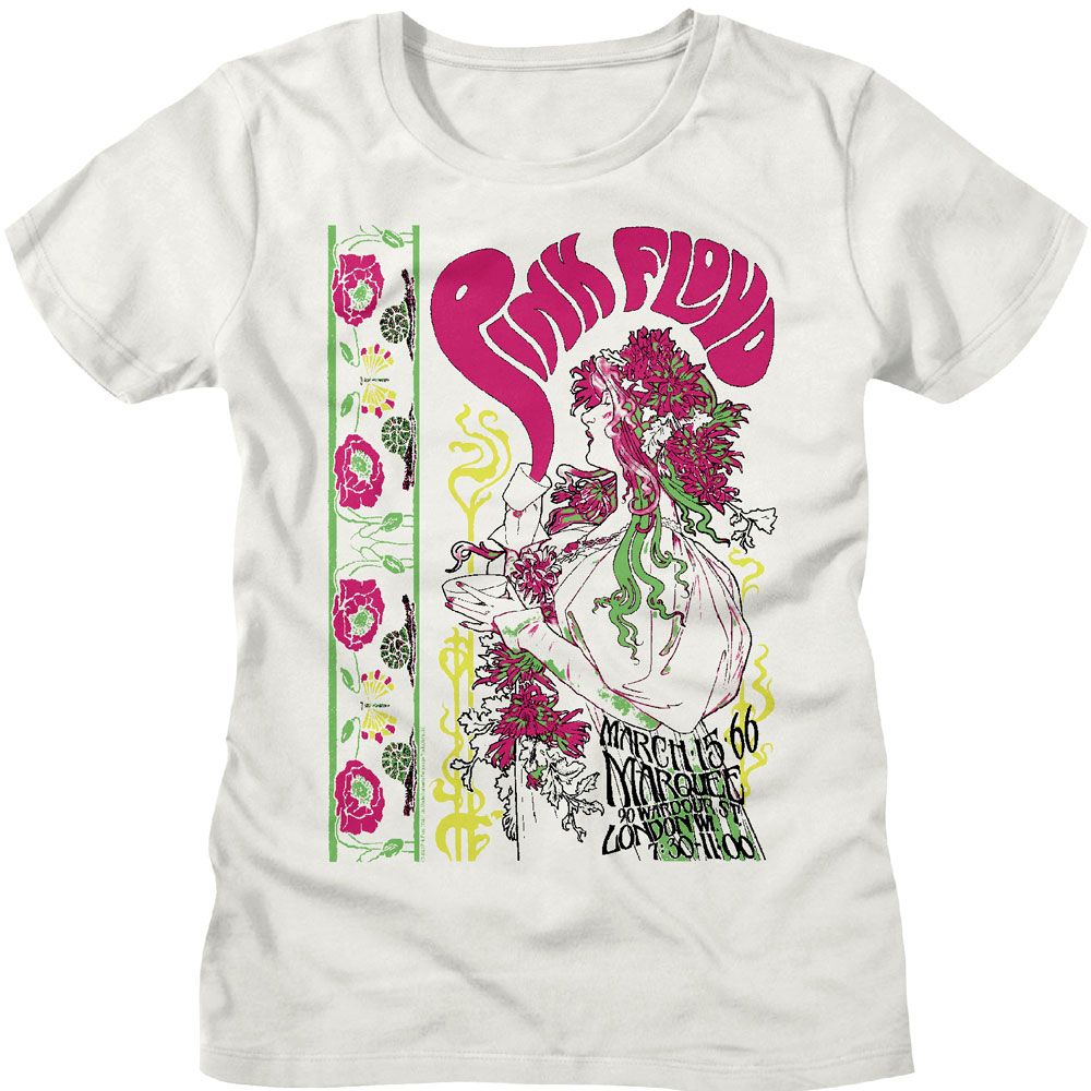 Pink Floyd Pink Floyd Psychadelic Tea Vintage White Women's T-Shirt