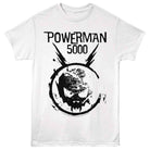 Powerman 5000 Space Skull Logo White T-Shirt