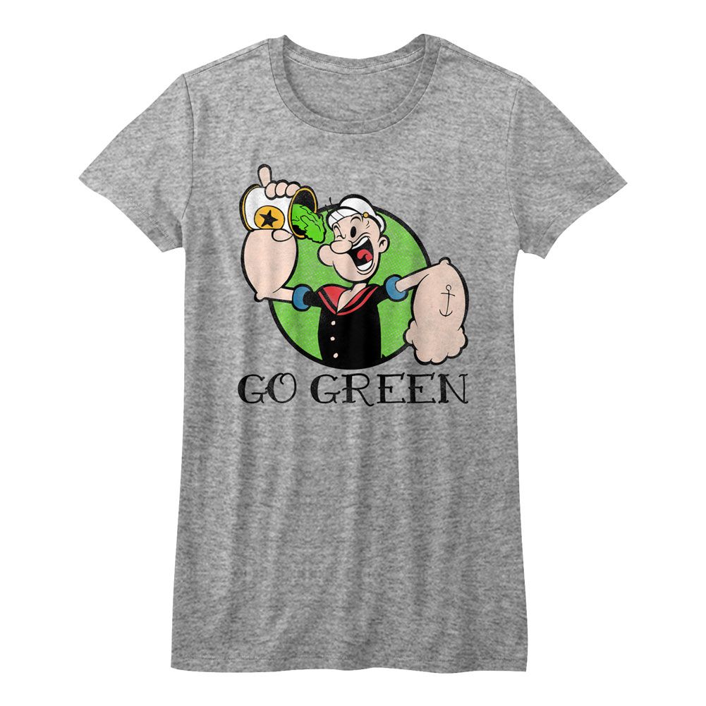 Popeye Go Green Athletic Heather Women's T-Shirt