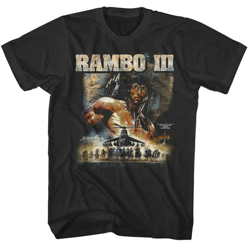 Wholesale Rambo 3 Chopper Poster Smoke T-Shirt – Merch Showroom