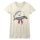 The Real Ghostbusters Stay Puft Head Vintage White Women's T-Shirt