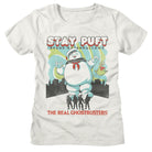 The Real Ghostbusters RGB  Stay Puft and Busters Vintage White Women's T-Shirt