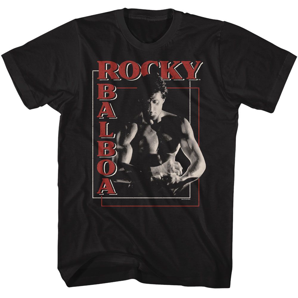 Rocky Balboa Boxes Black T-Shirt