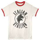 Rocky Italian Stallion Vintage White Rio Red Ringer T-Shirt