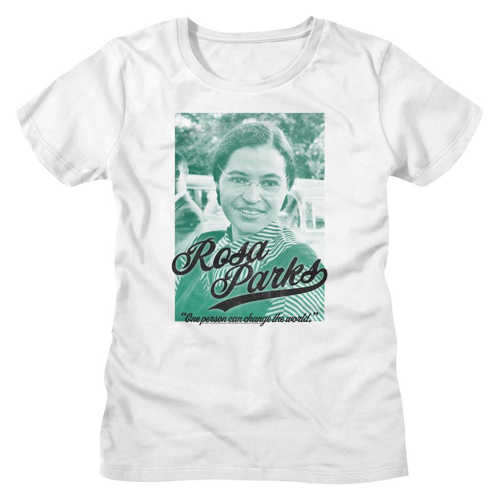 Rosa Parks One Person Can White Women's T-Shirt
