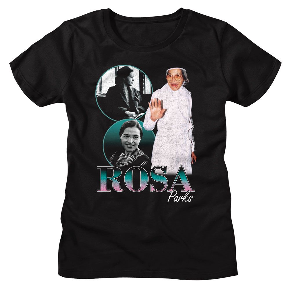 Rosa Parks Collage Black Women's T-Shirt