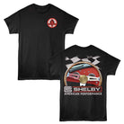 Carroll Shelby Steering Wheel Front and Back Print Black T-Shirt