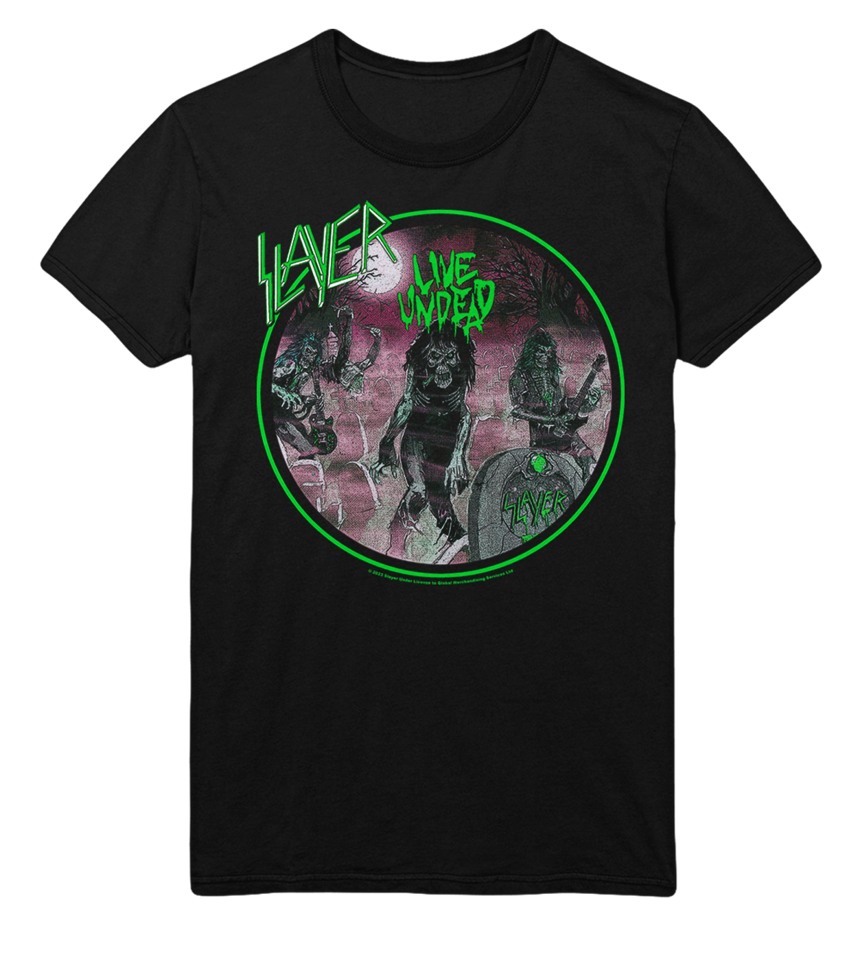 Wholesale Slayer Neon Green Undead T-Shirt