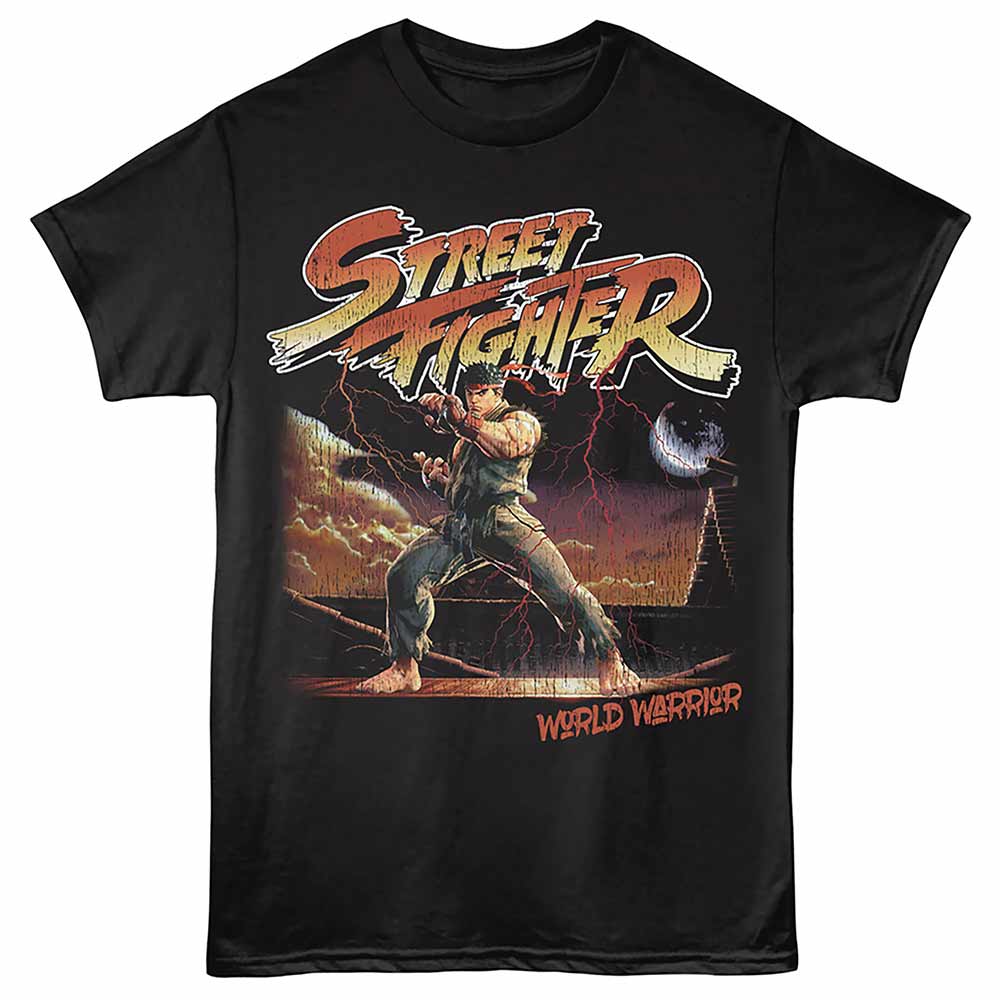 Street Fighter World Warrior Black T-Shirt