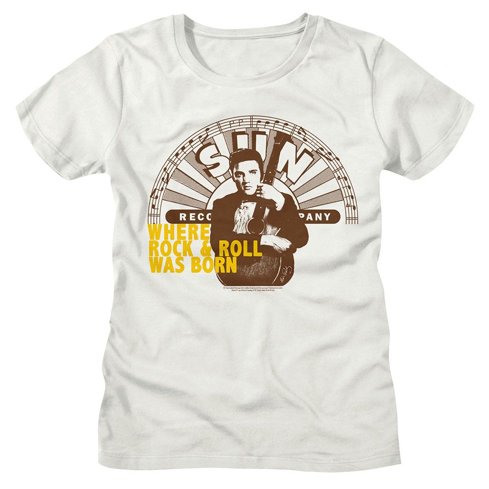 Sun Records Elvis Where Rock and Roll Was Born White Women's T-Shirt
