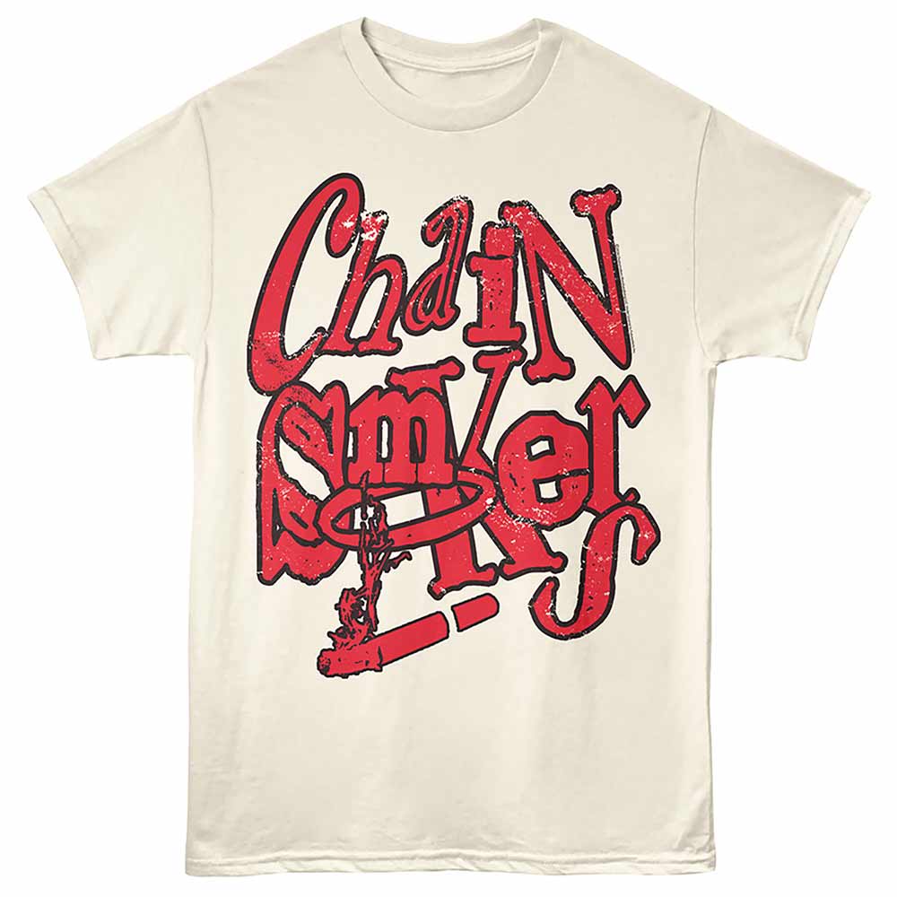 The Chainsmokers Jumbled Text Natural T-Shirt