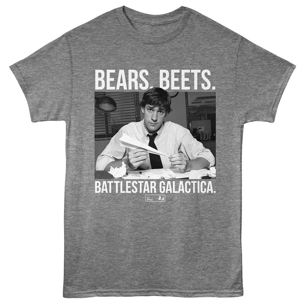 The Office Jim Bears Beets Graphite Heather T-Shirt