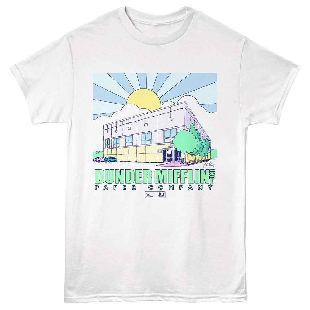 The Office Dunder Mifflin Building White T-Shirt