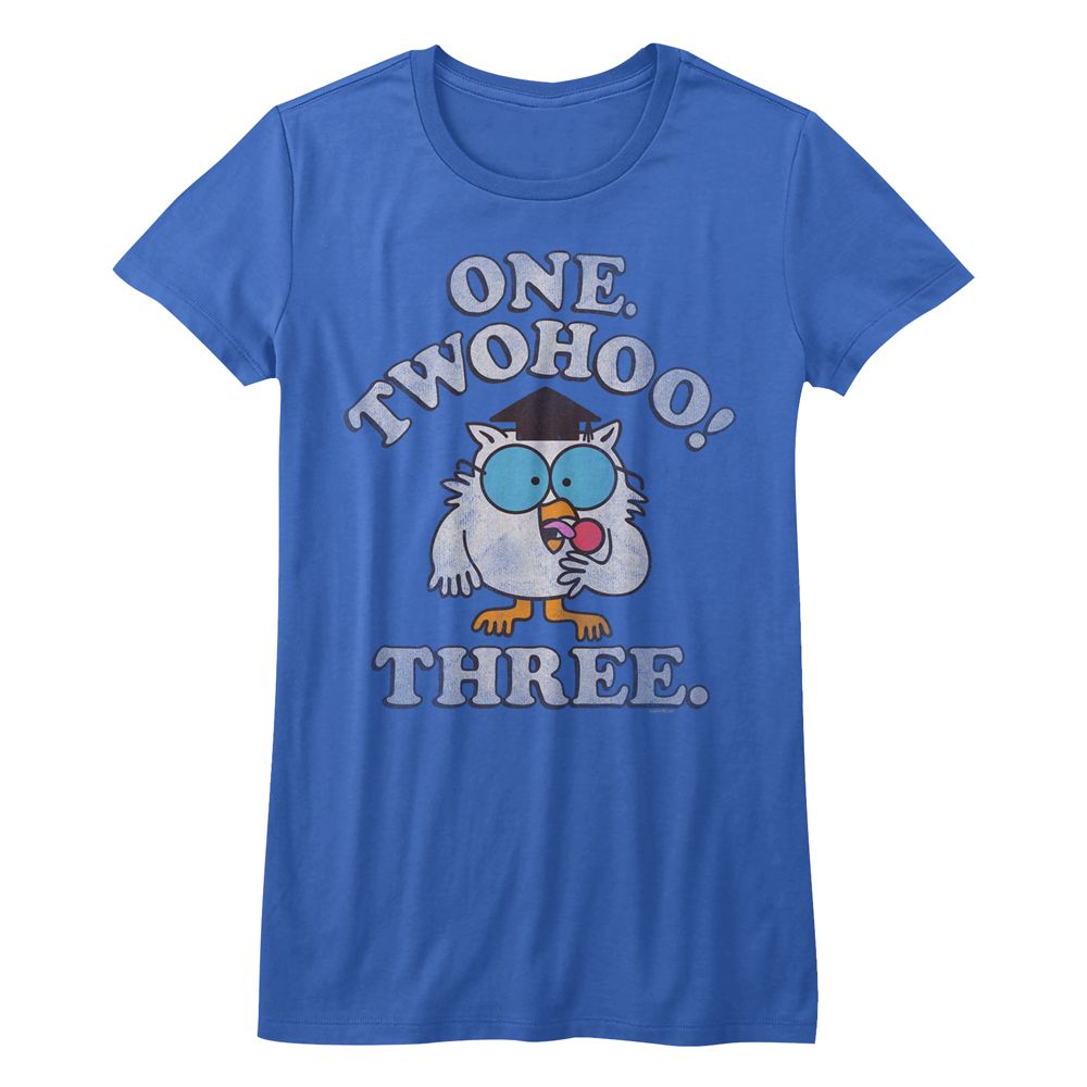 Tootsie Roll Two Hoo Royal Blue Women's T-Shirt