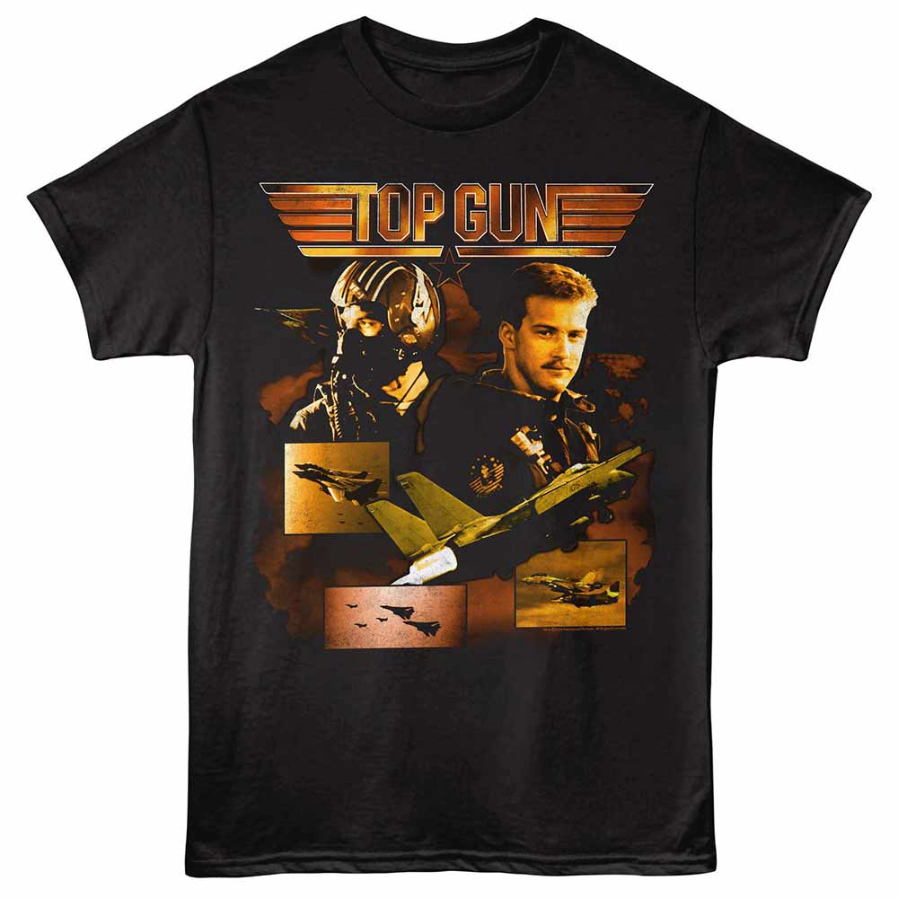Top Gun Collage Black T-Shirt