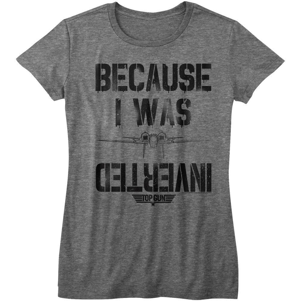 Top Gun Inverted Heather Gray Women's T-Shirt