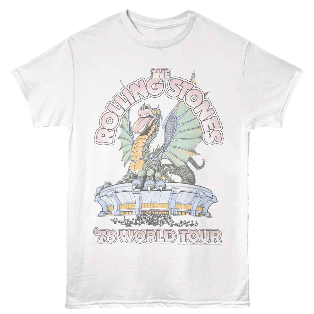 Wholesale ROLLING STONES ROLLING STONES DRAGON 78 TOUR WHITE T-Shirt