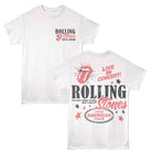 Rolling Stones 1975 American Tour 2-Sided Print White T-Shirt
