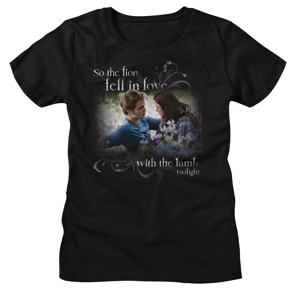 Twilight Lion in Love With The Lamb Black Women's T-Shirt