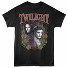 Twilight Floral Couple Black T-Shirt