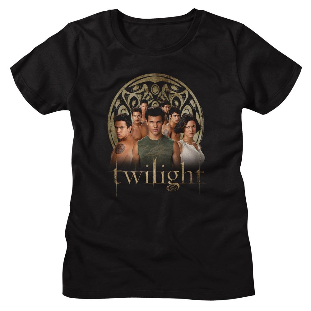 Twilight Wolf Pack Group Photo Black Women's T-Shirt