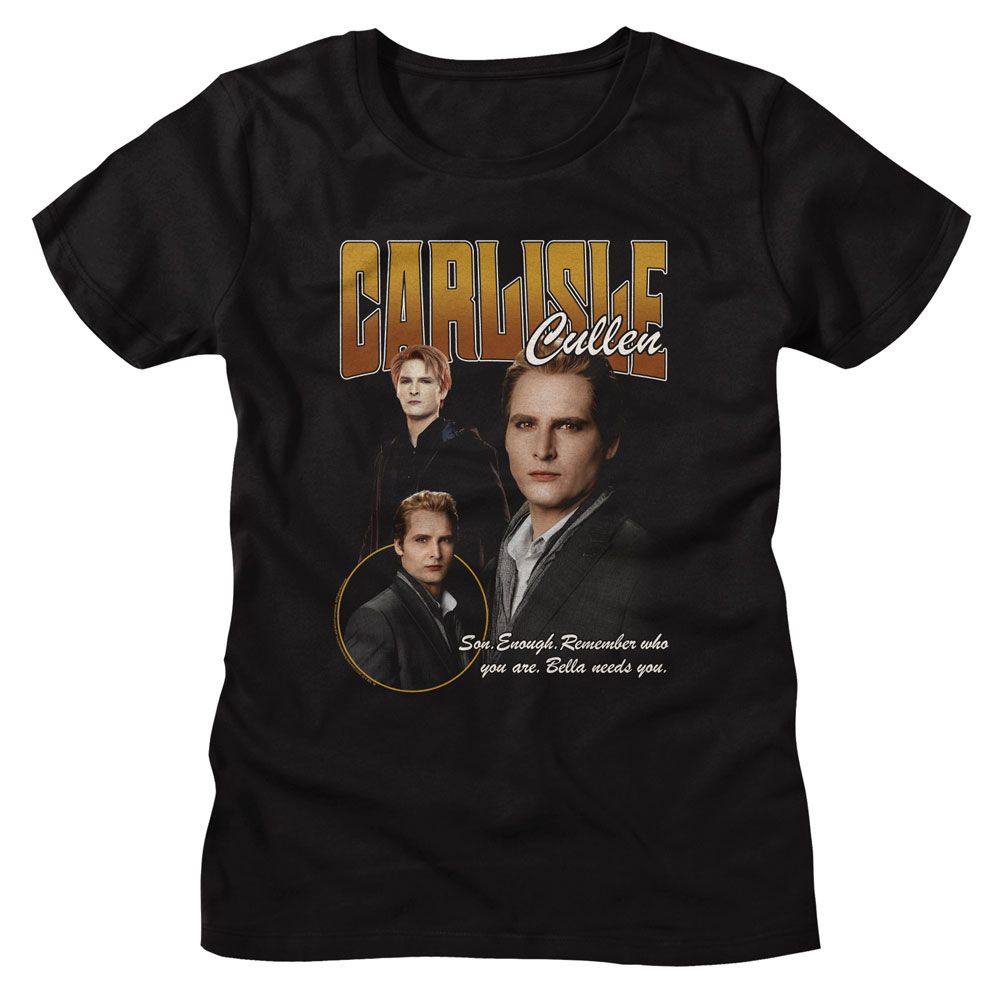 Twilight Carlisle Bella Needs You Quote Black Women's T-Shirt