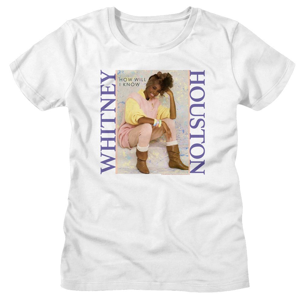 Whitney Houston Pastel How Will I Know White Women's T-Shirt