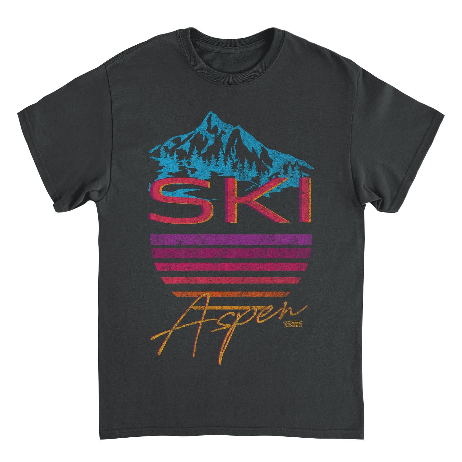 Wholesale Ski Aspen Black T-Shirt