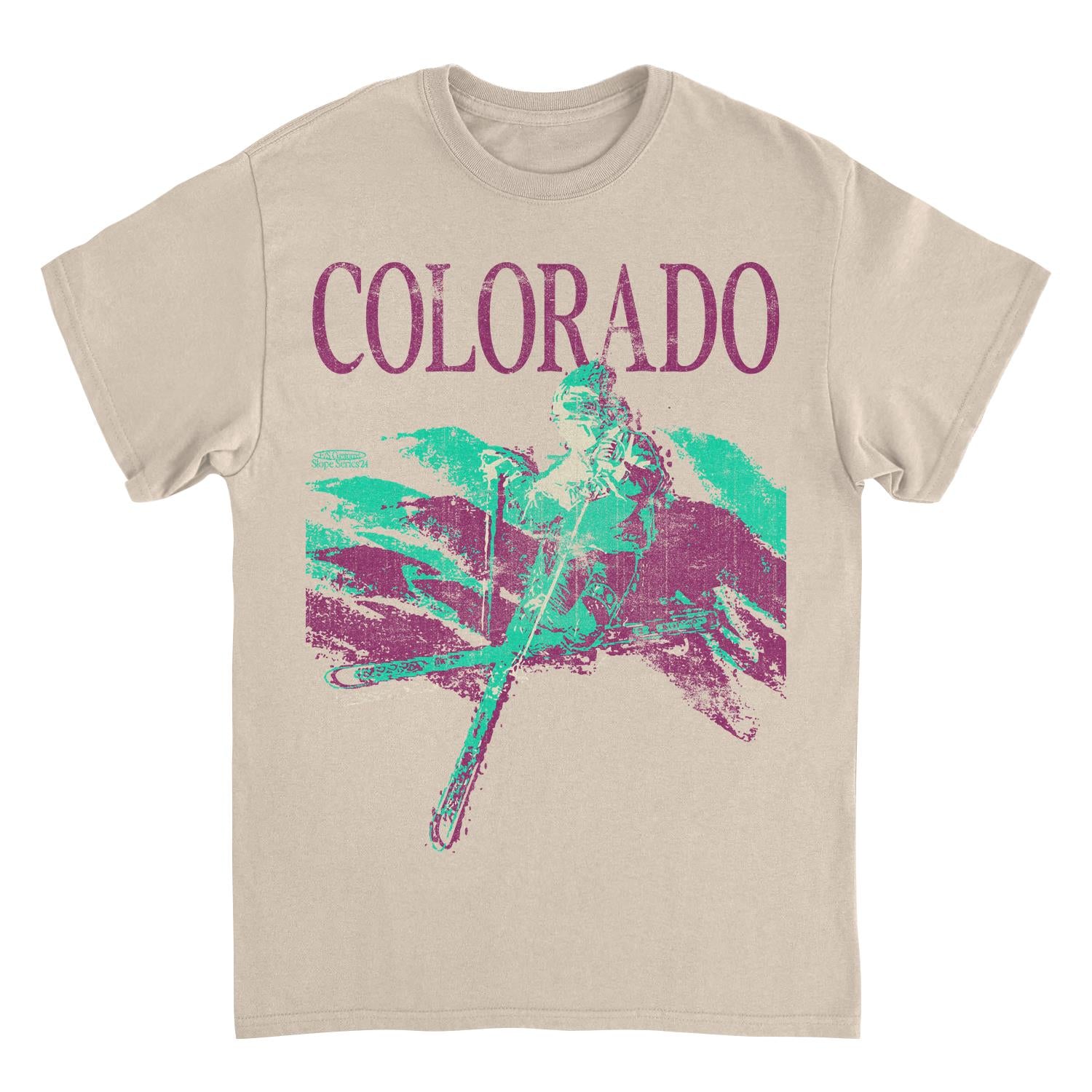 Wholesale Skiing & Snowboarding Colorado Tan T-Shirt