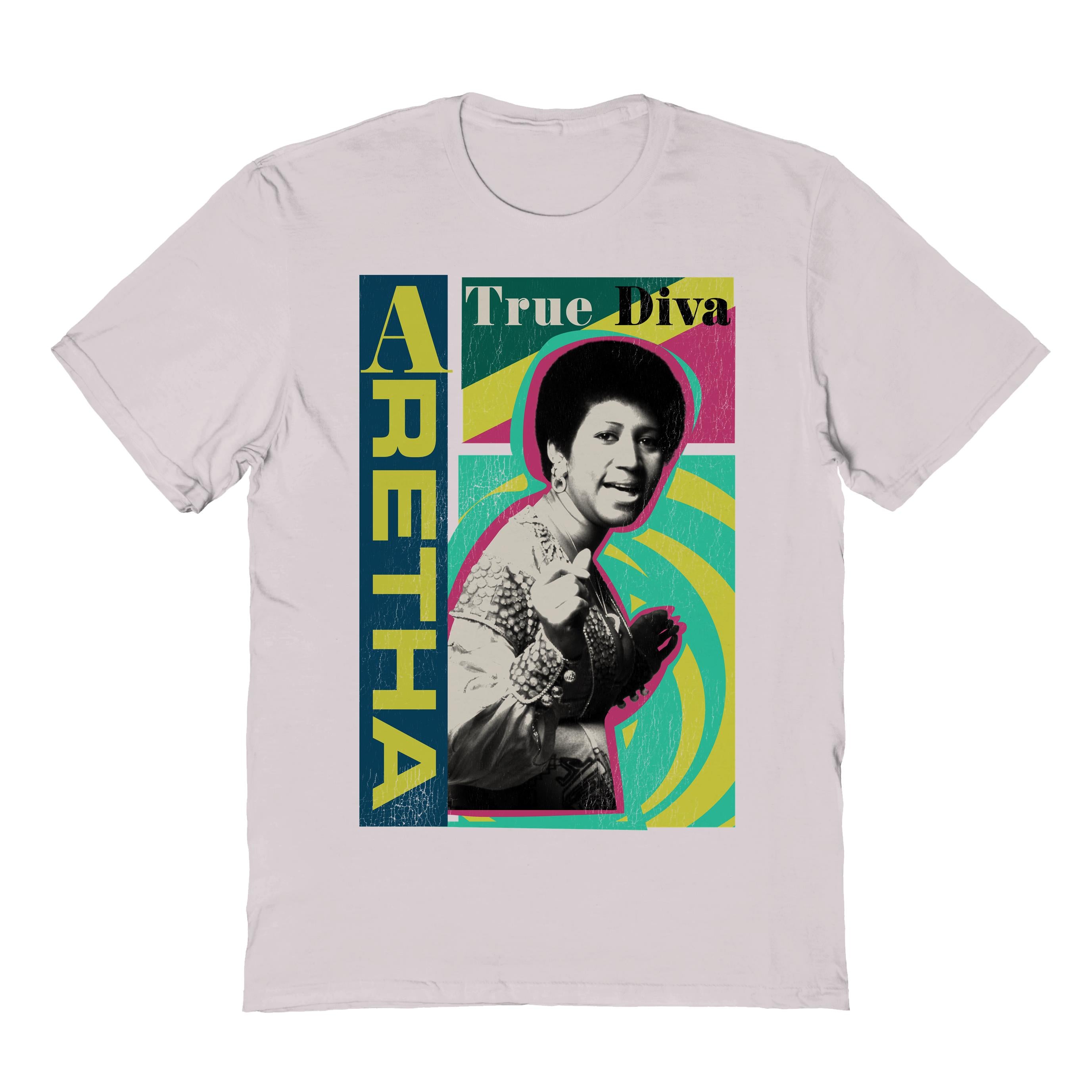 Wholesale Goodie Two Sleeves Aretha Franklin Diva Ice Gray T-Shirt