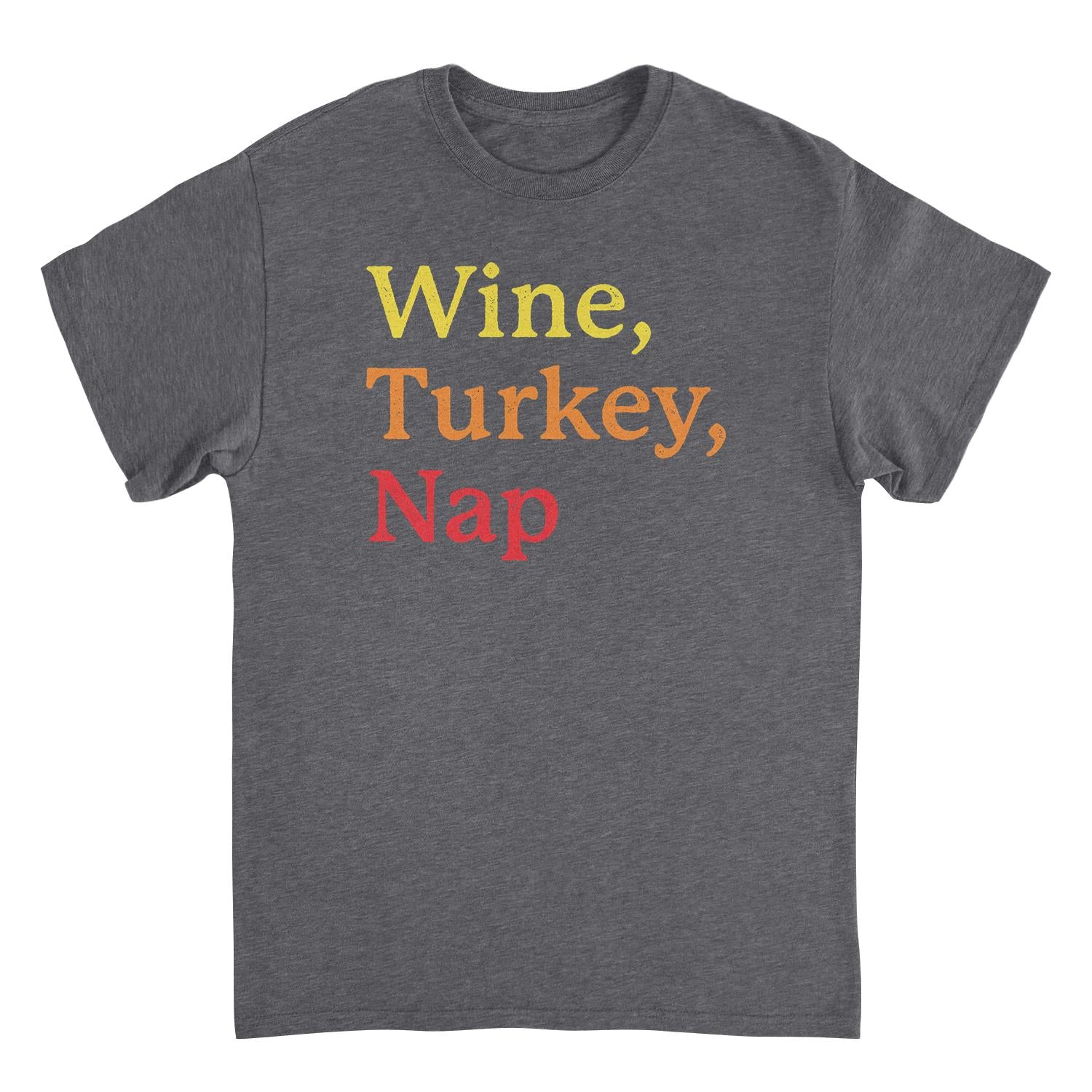 Wholesale Thanksgiving T-Shirt - Wine Turkey Nap