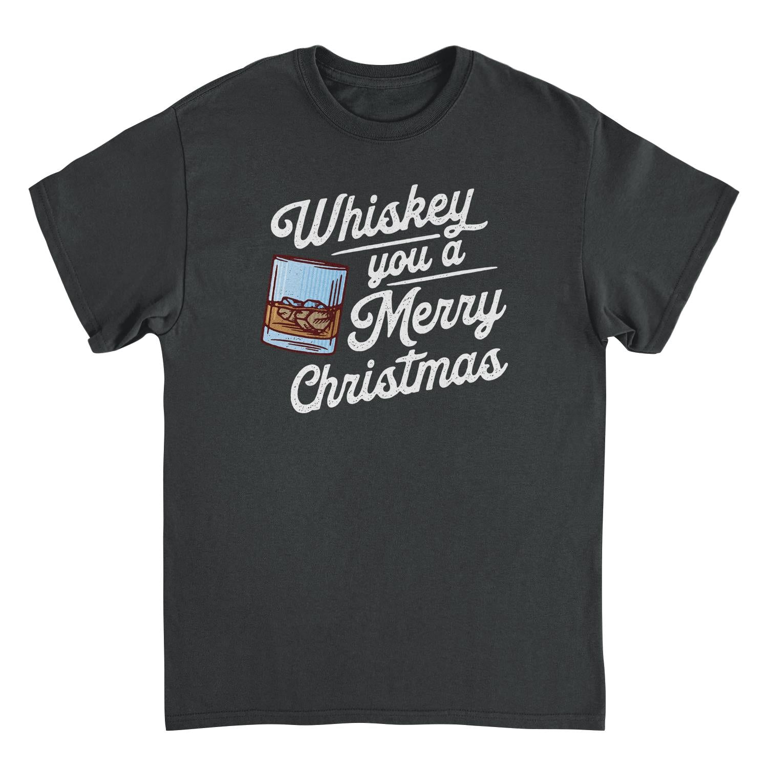 Wholesale Christmas T-Shirt - Whiskey you a Merry Christmas