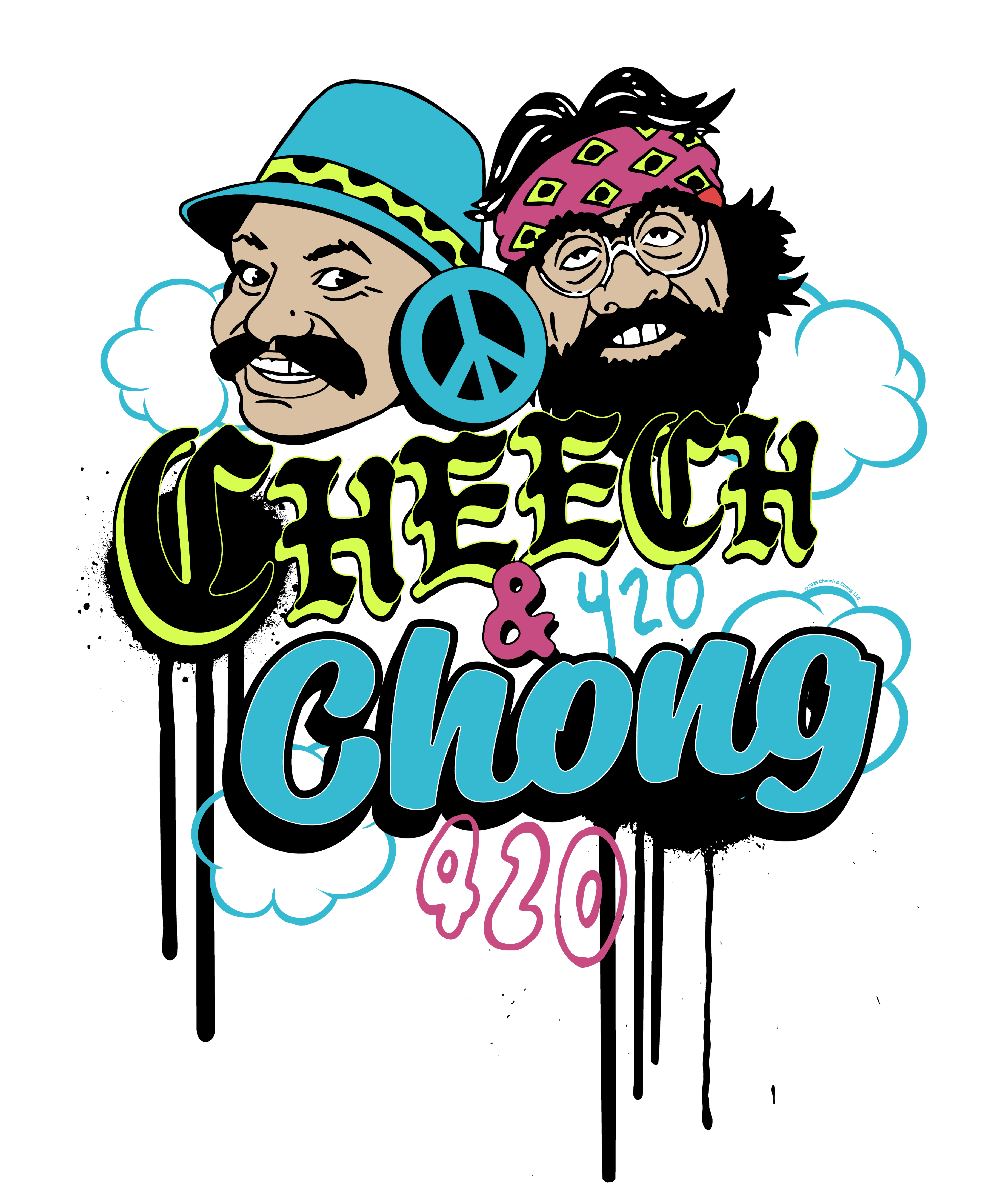 Wholesale Cheech and Chong 420 Duo Peace Sign T-Shirt