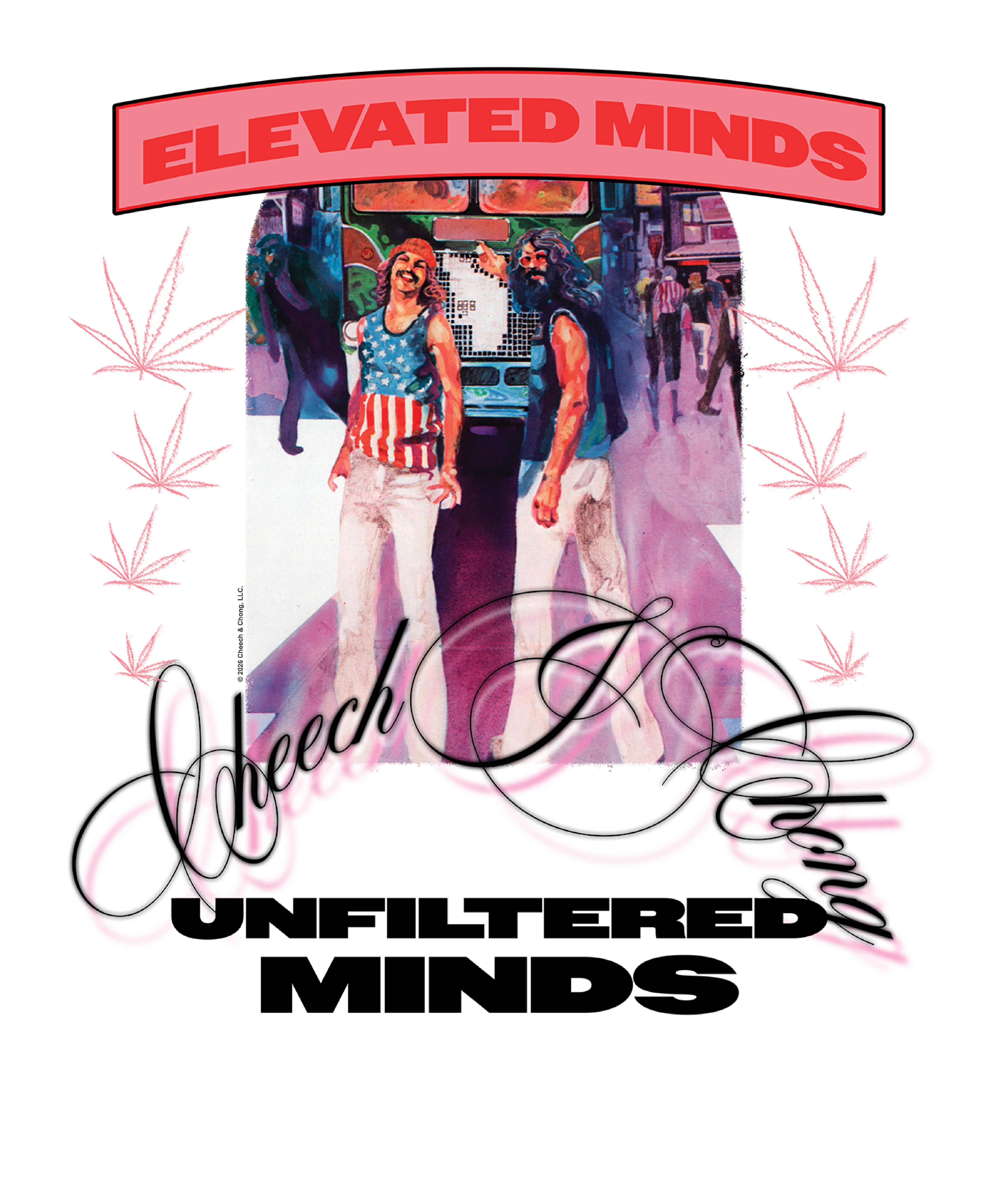 Wholesale Cheech and Chong Elevated Minds Unfiltered Minds T-Shirt