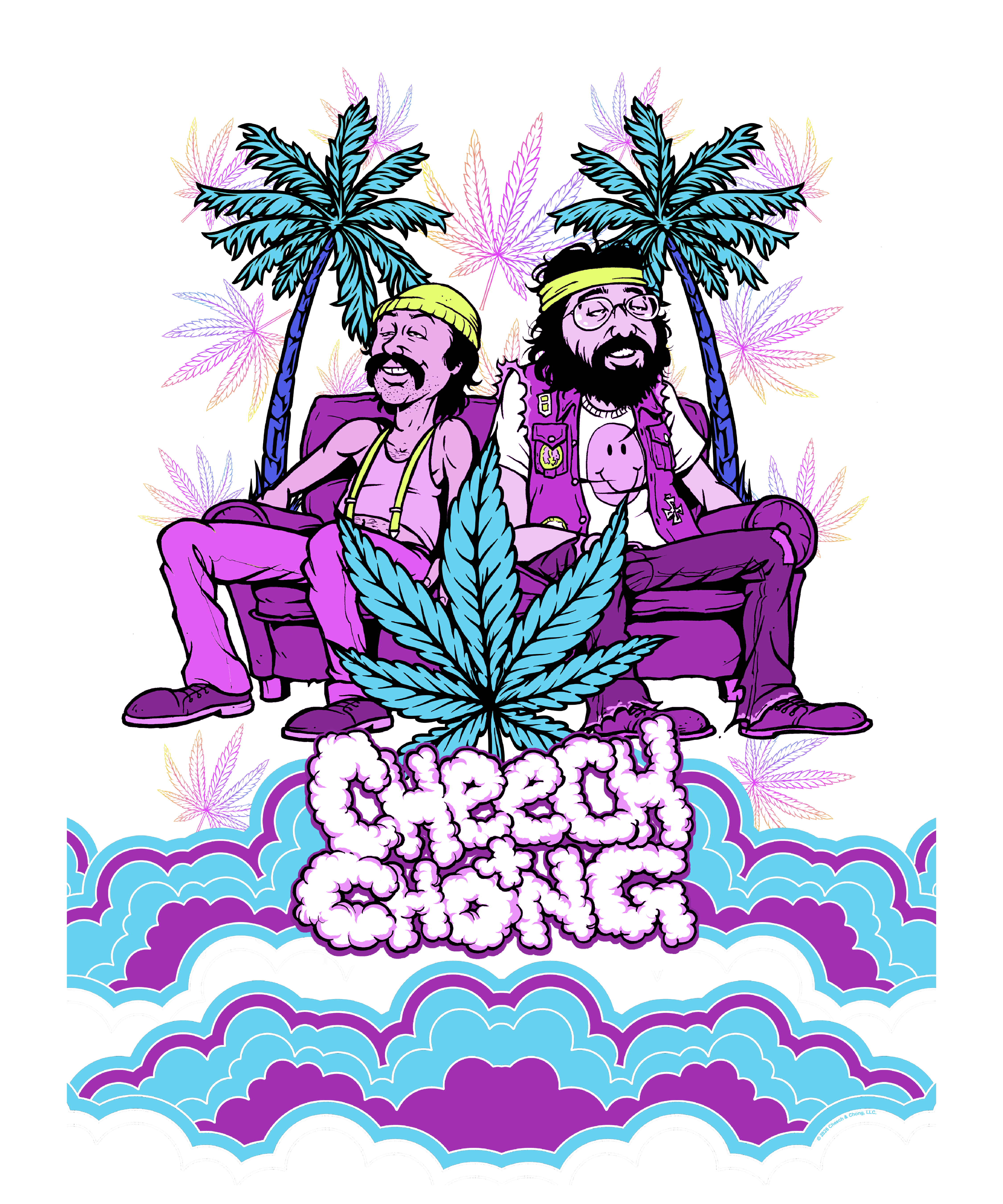 Wholesale Cheech and Chong Cloud Logo Couch Cartoon T-Shirt