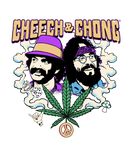 Wholesale Cheech and Chong Duo Portrait Dice Peace Leaf T-Shirt