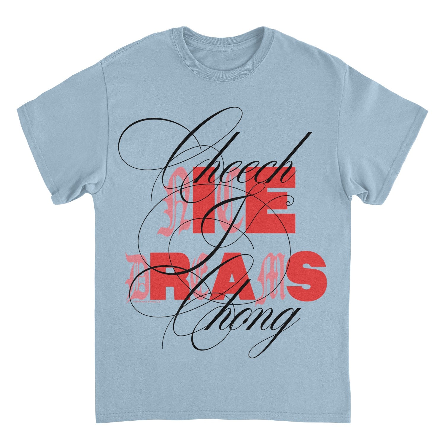 Wholesale Cheech and Chong Nice Dreams Red Typography T-Shirt