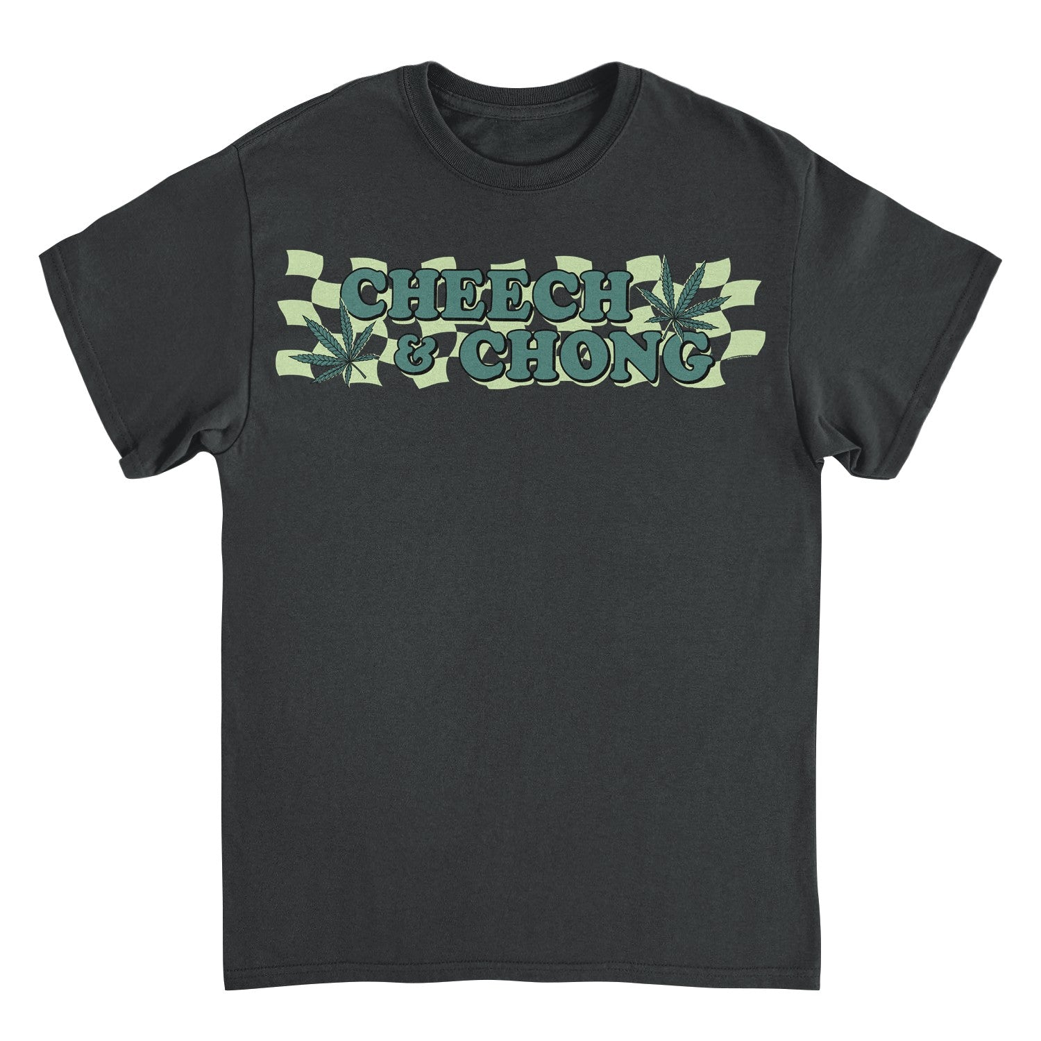 Wholesale Cheech and Chong Checkered Leaf T-Shirt