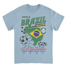 Toffs Retro Soccer Futbol Brazil World Light Blue T-Shirt