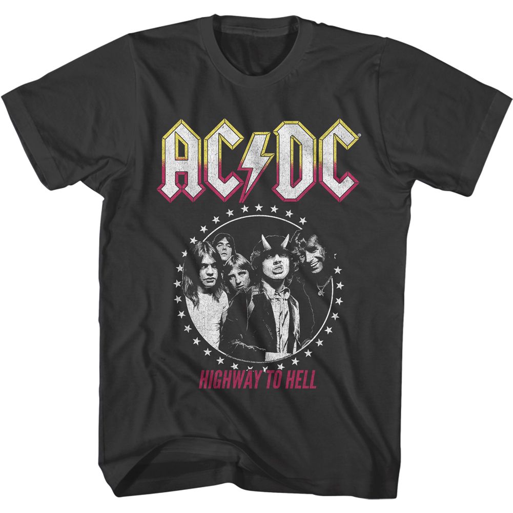 Wholesale AC/DC Circle Stars T-Shirt