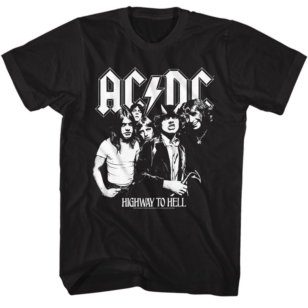 Wholesale AC/DC Black and White Highway Photo T-Shirt