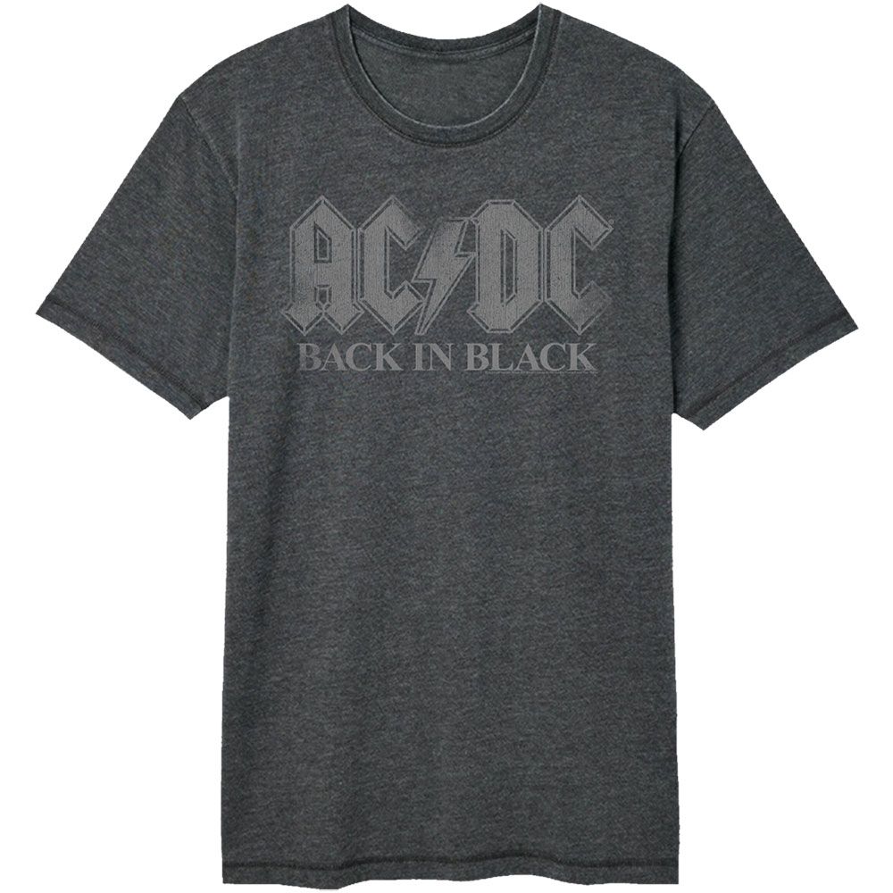 Wholesale AC/DC Back in Black Premium Vintage Wash Heather Fashion Band Tee