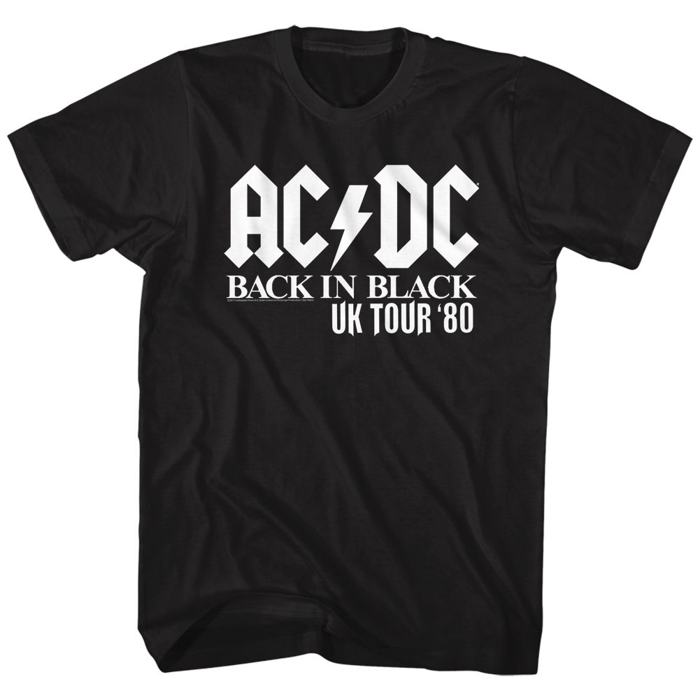 Wholesale AC/DC UK Tour Solid White T-Shirt