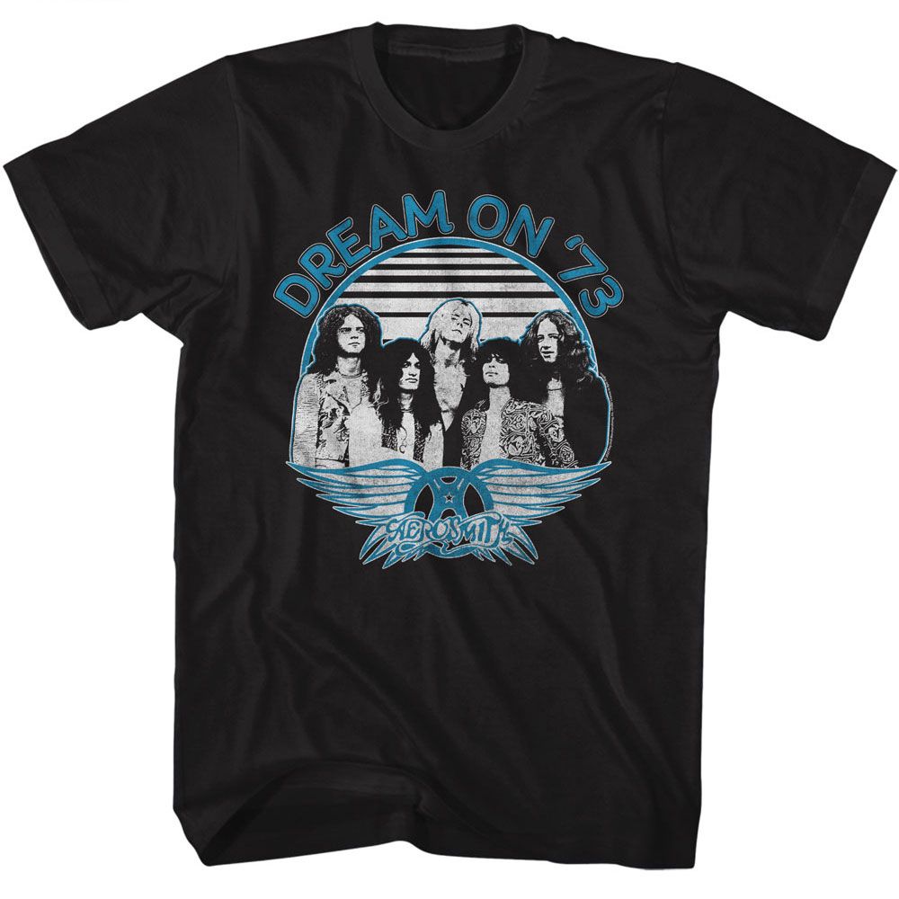 Wholesale Aerosmith Dream on Blue and White T-Shirt