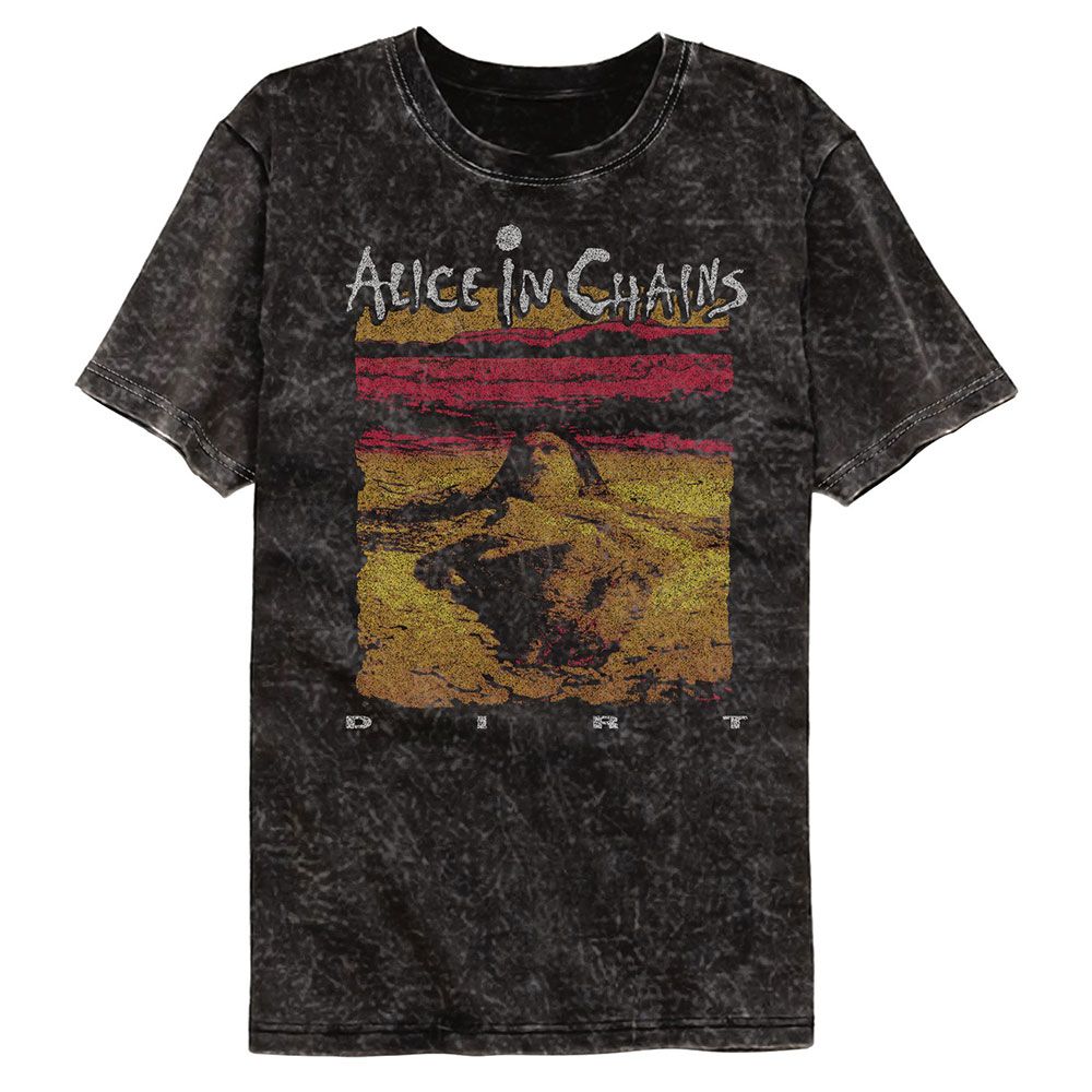 Wholesale Alice in Chains Dirt Album Cover Art Premium Mineral Wash Fashion Band Tee