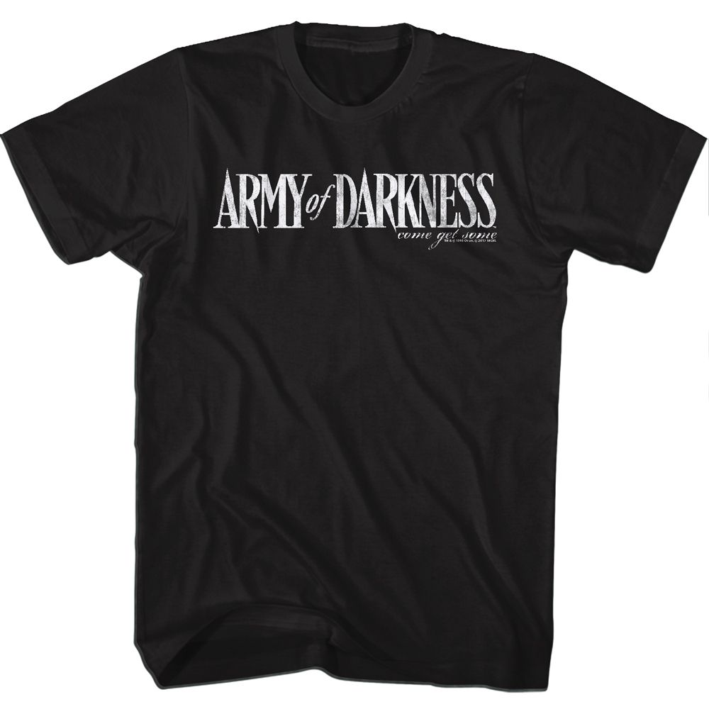 Wholesale Army of Darkness Movie Darkness White Logo Black Adult T-Shirt